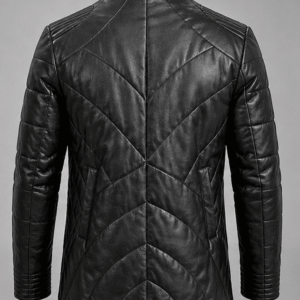 Premium Black Leather Coat