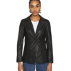 Purchase Black Leather Blazer Women