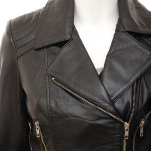 Purchase Memoir Black Leather Biker Jacket