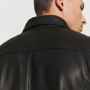 Purchase Noach Black Leather Biker Jacket