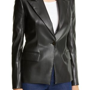 Quality Merlin Black Leather Blazer