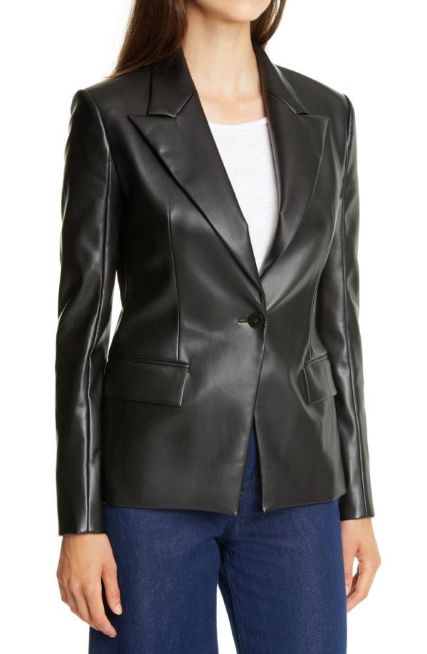 Quality Merlin Black Leather Blazer