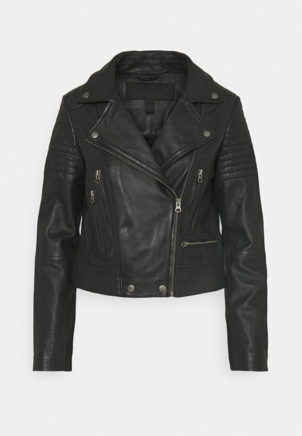 Attic Black Biker Jacket Women