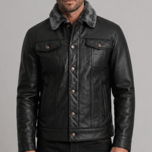 Shop Black Leather Biker Jacket Men