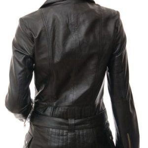 Shop Memoir Black Leather Biker Jacket