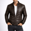 Shop Quilted Brown Bomber Jacket