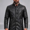 Top Black Leather Coat