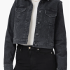 Women’s Trucker Vintage Denim Jacket In Black