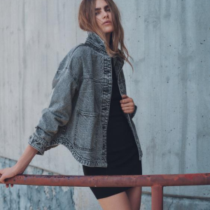 Women’s Vintage Oversized Denim Jacket In Gray