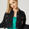 Women’s Cropped Black Denim Jacket