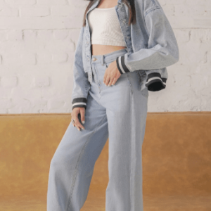 Women’s Vintage Denim Jacket In Sky Blue