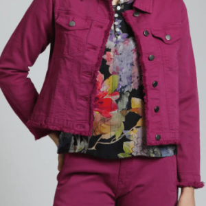 Women’s Pink Denim Trucker Jacket