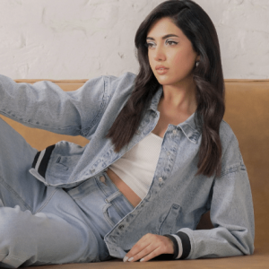 Women’s Vintage Denim Jacket In Sky Blue