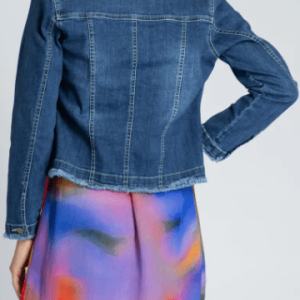 Women’s Blue Biker Vintage Denim Jacket