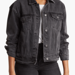 Women’s Trucker Denim Jacket In Black