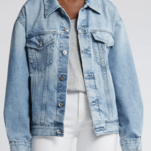 Women’s Denim Trucker Jacket In Sky Blue