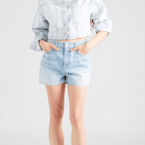 Women’s Trucker Denim Cropped Jacket In White