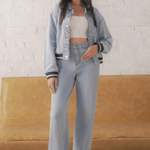 Women’s Vintage Denim Jacket In Sky Blue