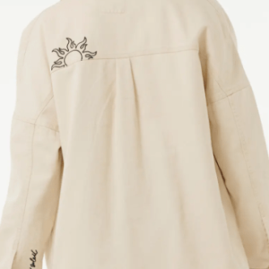 Women’s Denim Trucker Jacket In Beige