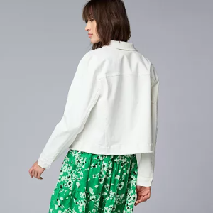 Women’s Trucker Vintage Denim Jacket In White