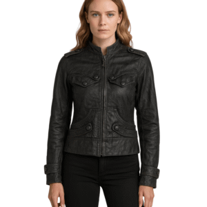 Buy Black Leather Biker Jacket