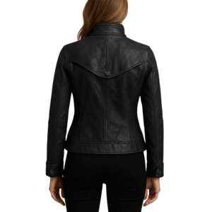 Online Black Leather Biker Jacket