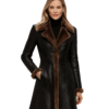 Online Black Leather Coat